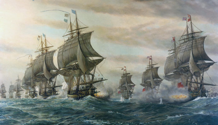     Military Aviation Museum - Painting of the Battle of the Virginia Capes